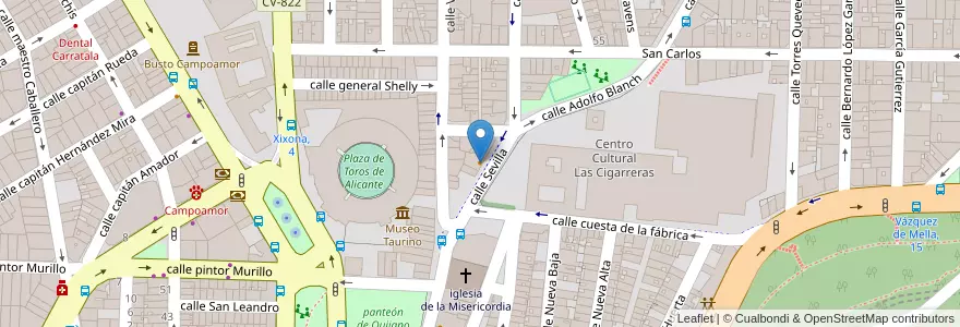 Mapa de ubicacion de Valencia 11 en Испания, Валенсия, Аликанте, Алаканти, Аликанте.