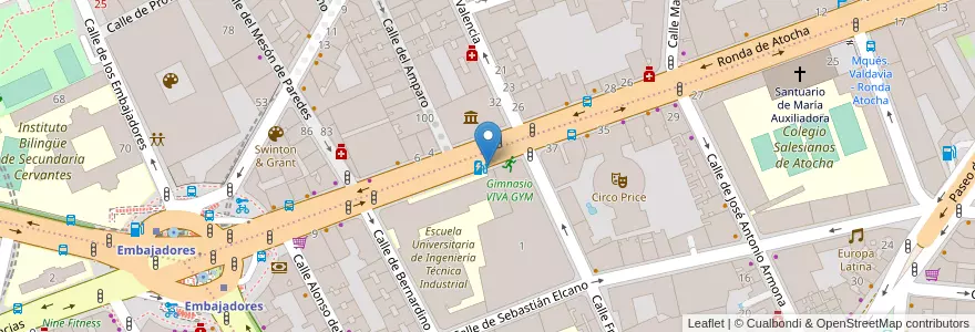 Mapa de ubicacion de VALENCIA, RONDA, DE,1 en Испания, Мадрид, Мадрид, Área Metropolitana De Madrid Y Corredor Del Henares, Мадрид.