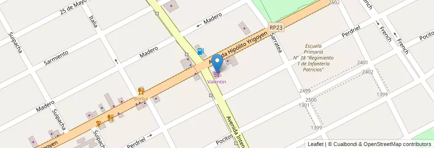 Mapa de ubicacion de Valentin en 아르헨티나, 부에노스아이레스주, Partido De San Fernando, San Fernando.