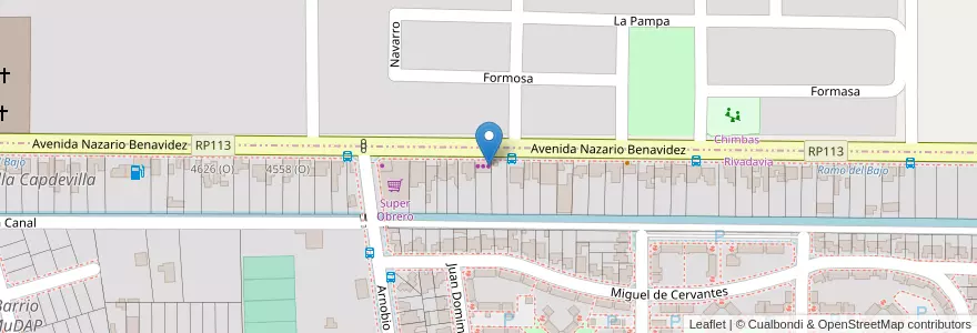 Mapa de ubicacion de Valentina en 아르헨티나, San Juan, 칠레, Rivadavia.