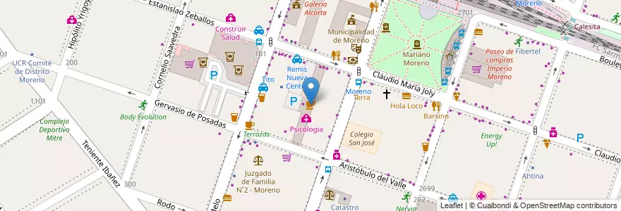 Mapa de ubicacion de Valentino en Argentina, Provincia Di Buenos Aires, Partido De Moreno, Moreno.