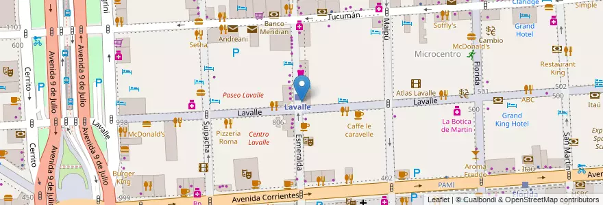 Mapa de ubicacion de Valerio, San Nicolas en آرژانتین, Ciudad Autónoma De Buenos Aires, Comuna 1, Buenos Aires.