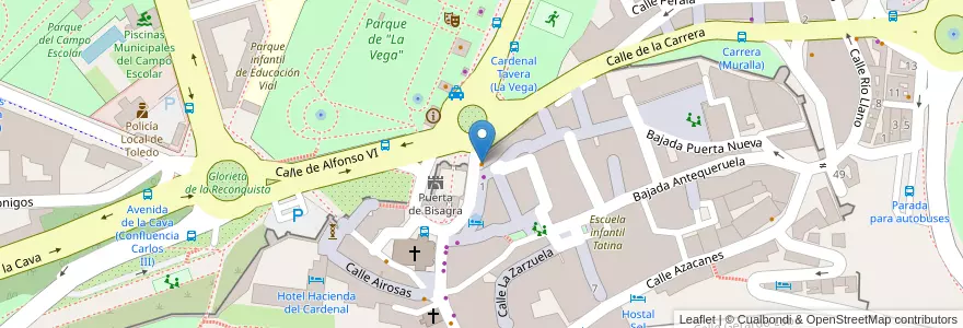 Mapa de ubicacion de Valinor Café en スペイン, カスティーリャ＝ラ・マンチャ州, Toledo, Toledo, Toledo.