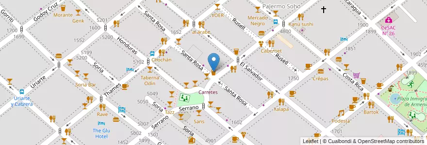 Mapa de ubicacion de Valk Taproom, Palermo en Argentina, Ciudad Autónoma De Buenos Aires, Buenos Aires.