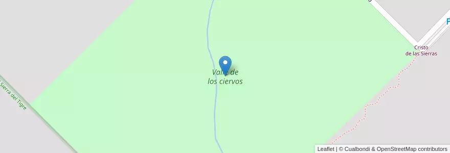 Mapa de ubicacion de Valle de los ciervos en آرژانتین, استان بوئنوس آیرس, Partido De Tandil, Tandil.