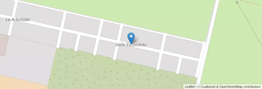 Mapa de ubicacion de Valle Escondido en アルゼンチン, コルドバ州, Departamento General San Martín, Pedanía Villa María, Municipio De Villa María, Villa María.