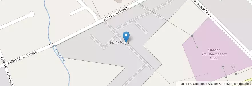 Mapa de ubicacion de Valle Viejo en アルゼンチン, ブエノスアイレス州, Partido De Luján.