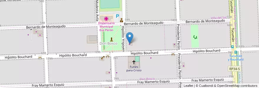 Mapa de ubicacion de Vanesa Peinados en Argentina, Santa Fe, Departamento Rosario, Municipio De Funes, Funes.