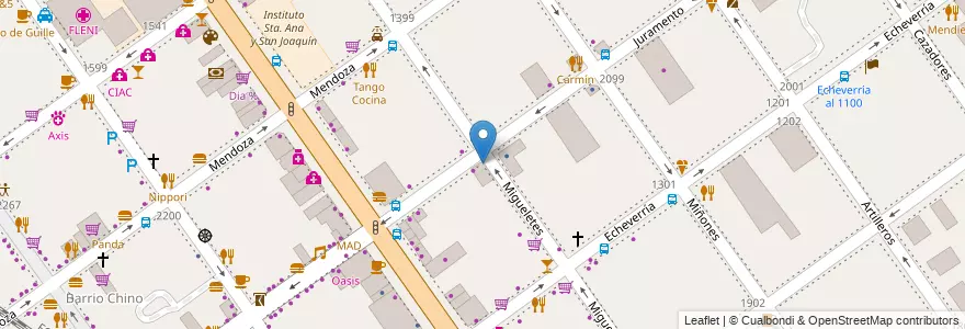 Mapa de ubicacion de Vanshelato, Belgrano en アルゼンチン, Ciudad Autónoma De Buenos Aires, ブエノスアイレス, Comuna 13.