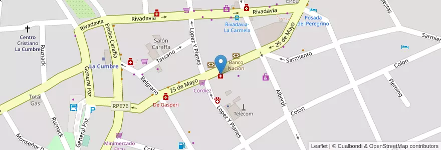 Mapa de ubicacion de Vantage 2 en アルゼンチン, コルドバ州, Departamento Punilla, Pedanía Dolores, Municipio De La Cumbre.