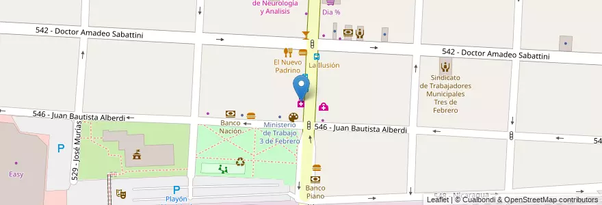 Mapa de ubicacion de Vantage en Argentina, Provincia Di Buenos Aires, Partido De Tres De Febrero, Caseros.