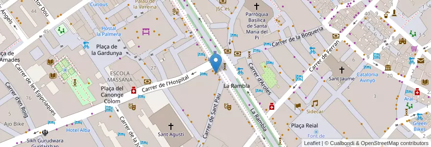 Mapa de ubicacion de Vaporti Montoya! en 스페인, Catalunya, Barcelona, Barcelonès, 바르셀로나.