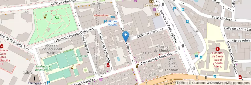 Mapa de ubicacion de VASCOS, CALLE, DE LOS,17 en Испания, Мадрид, Мадрид, Área Metropolitana De Madrid Y Corredor Del Henares, Мадрид.