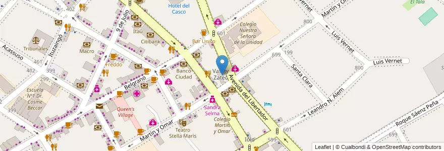 Mapa de ubicacion de Vasilly Zatec en Argentina, Buenos Aires, Partido De San Isidro, San Isidro.
