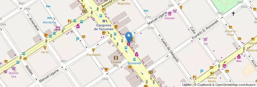 Mapa de ubicacion de Vassallo, Belgrano en الأرجنتين, Ciudad Autónoma De Buenos Aires, Buenos Aires, Comuna 13.