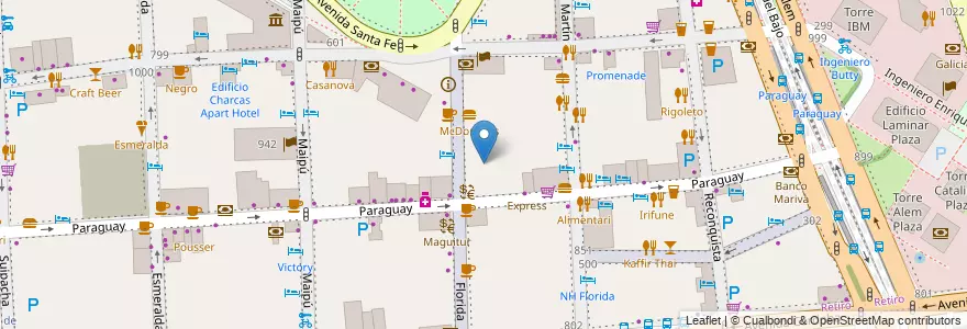 Mapa de ubicacion de Vatel Escuela Internacional en Administración Hotelera y Turística, Retiro en Аргентина, Буэнос-Айрес, Comuna 1, Буэнос-Айрес.