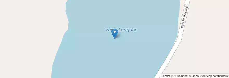 Mapa de ubicacion de Vatra Lauquen en アルゼンチン, チリ, ネウケン州, Departamento Pehuenches, Barrancas.