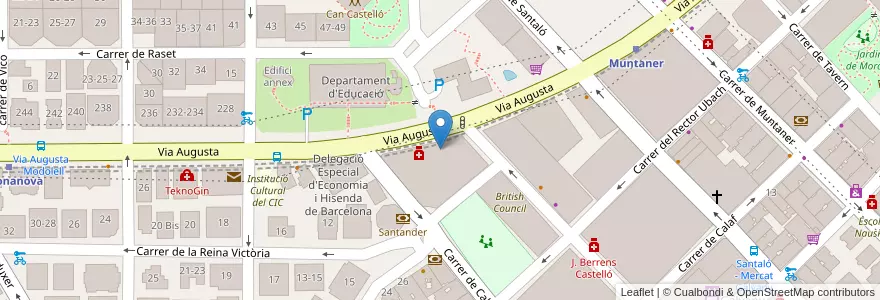 Mapa de ubicacion de Vaughan en Sepanyol, Catalunya, Barcelona, Barcelonès, Barcelona.