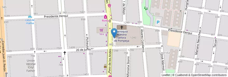 Mapa de ubicacion de Vea en Аргентина, Чили, Мендоса, Godoy Cruz, Departamento Godoy Cruz, Distrito Ciudad De Godoy Cruz.