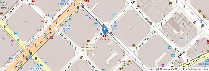 Mapa de ubicacion de Veciana en 西班牙, Catalunya, Barcelona, Barcelonès, Barcelona.