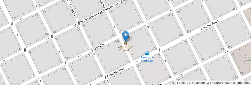 Mapa de ubicacion de Vefiricación Vehicular en Arjantin, Buenos Aires, Partido De Junín, Junín.