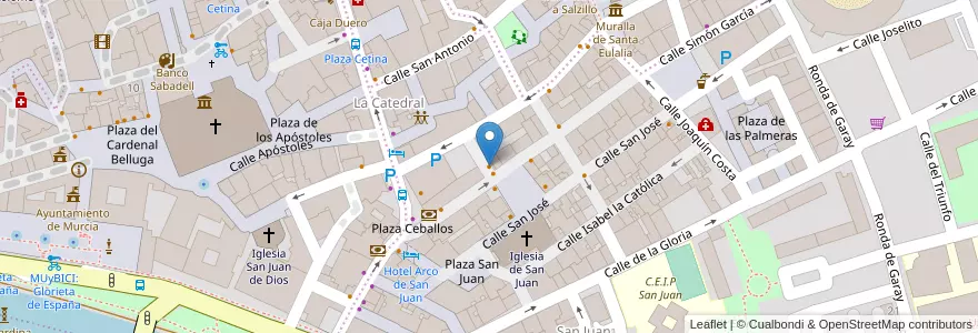 Mapa de ubicacion de Veg & Roll en Spanje, Murcia, Murcia, Área Metropolitana De Murcia, Murcia.