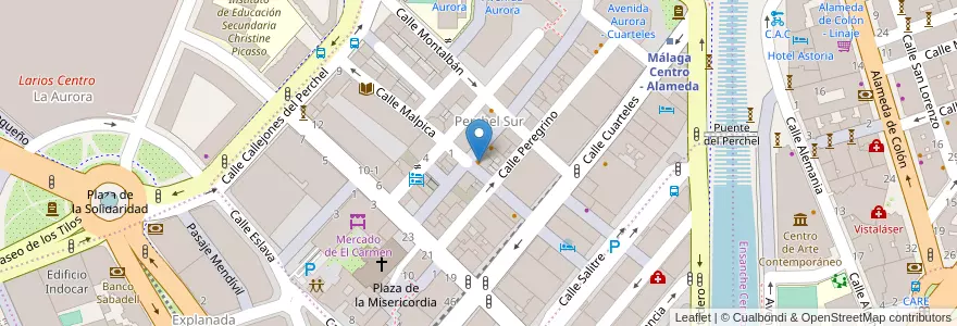 Mapa de ubicacion de Vegan-té La Siria en Испания, Андалусия, Málaga, Málaga-Costa Del Sol, Малага.