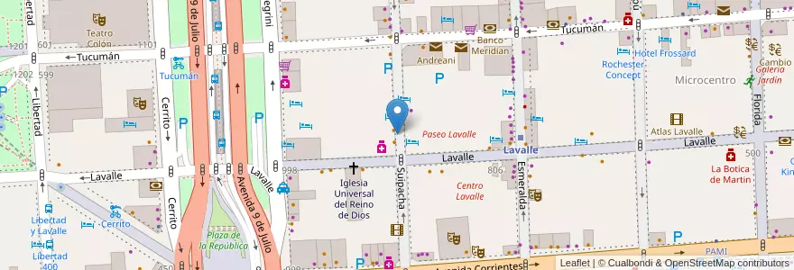 Mapa de ubicacion de Veggie Medio Oriente, San Nicolas en الأرجنتين, Ciudad Autónoma De Buenos Aires, Comuna 1, Buenos Aires.