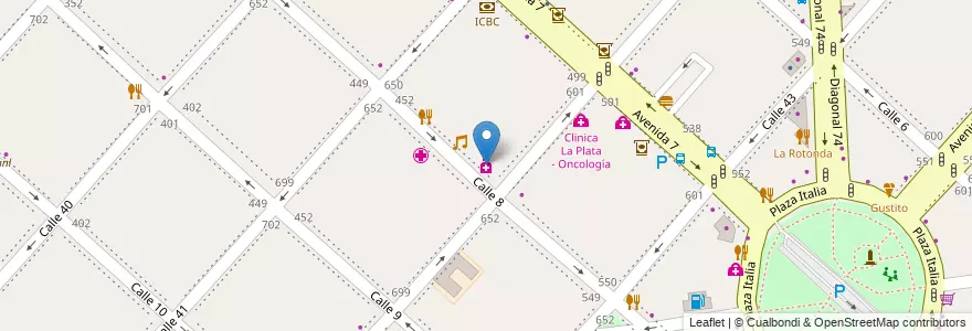 Mapa de ubicacion de Veiga, Casco Urbano en 아르헨티나, 부에노스아이레스주, Partido De La Plata, La Plata.