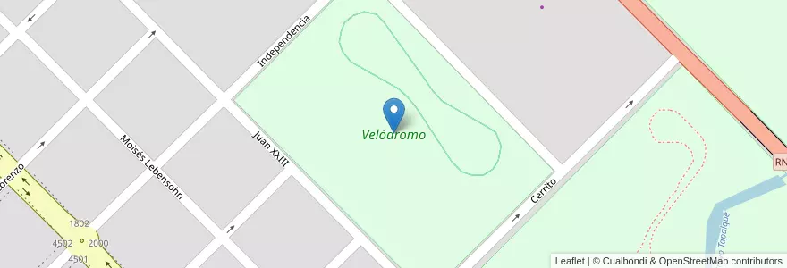 Mapa de ubicacion de Velódromo en Argentina, Buenos Aires, Partido De Olavarría, Olavarría.