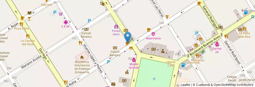 Mapa de ubicacion de Velvet en Argentinië, Buenos Aires, Partido De Esteban Echeverría, Monte Grande.
