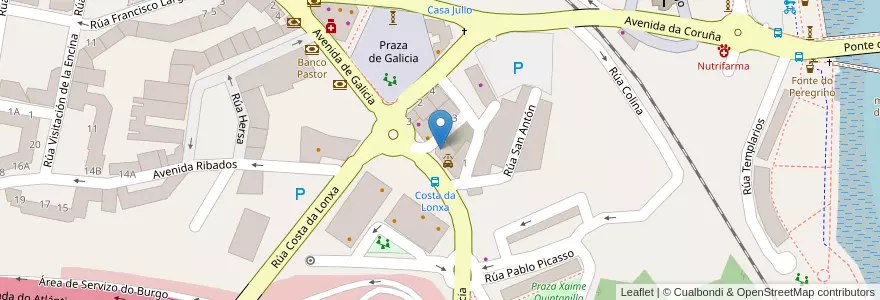 Mapa de ubicacion de Vending O Burgo en Sepanyol, Galicia / Galiza, A Coruña, A Coruña, Culleredo.