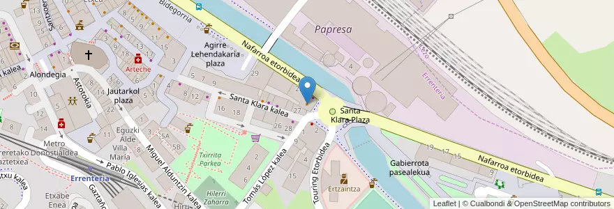 Mapa de ubicacion de Venecia en España, Euskadi, Gipuzkoa, Donostialdea, Errenteria.