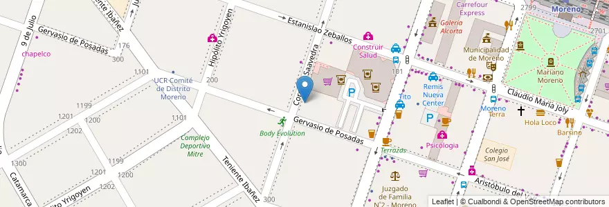Mapa de ubicacion de Venecia en Argentinië, Buenos Aires, Partido De Moreno, Moreno.