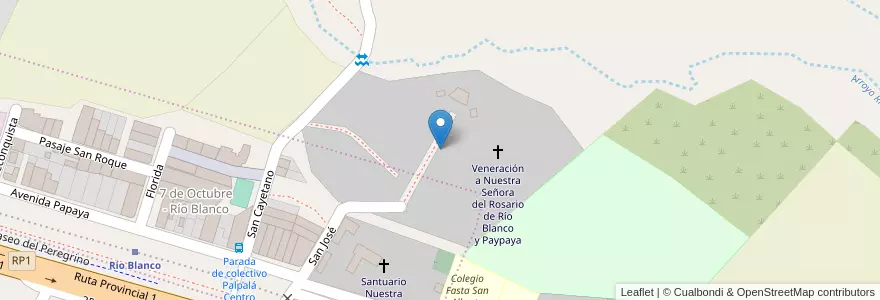 Mapa de ubicacion de Veneración a Nuestra Señora del Rosario de Río Blanco y Paypaya en 阿根廷, Jujuy, Departamento Palpalá, Municipio De Palpalá.