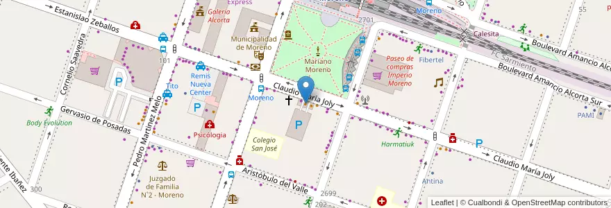 Mapa de ubicacion de Venezia en Argentinië, Buenos Aires, Partido De Moreno, Moreno.