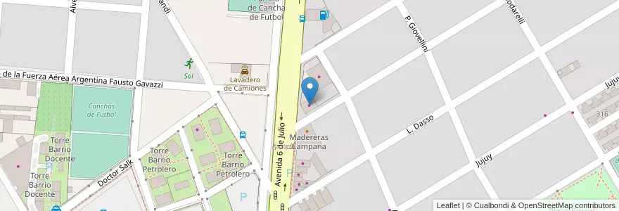 Mapa de ubicacion de Venta de Repuestos de Auto en Arjantin, Buenos Aires, Partido De Campana.