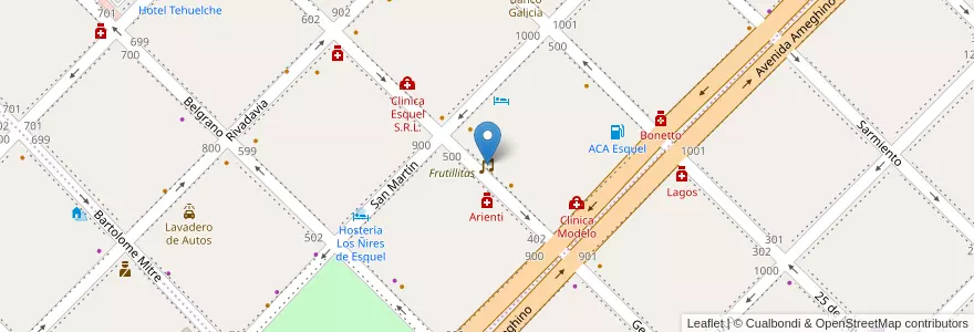 Mapa de ubicacion de Ver Disco Club en アルゼンチン, チリ, チュブ州, Departamento Futaleufú, Esquel.
