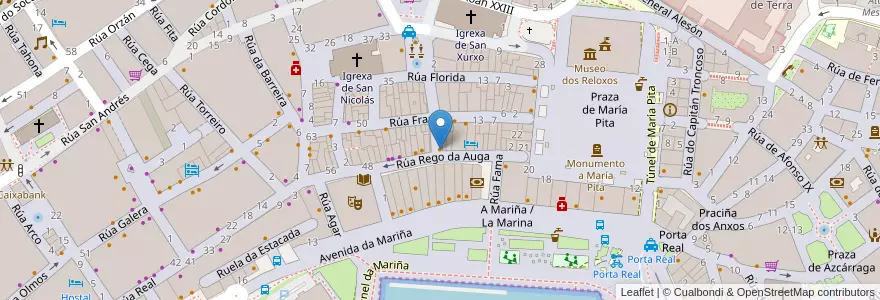 Mapa de ubicacion de Veracruz en Espanha, Galiza, A Corunha, A Coruña, A Corunha.