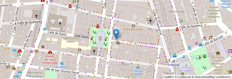 Mapa de ubicacion de Verbena Bar en Испания, Мадрид, Мадрид, Área Metropolitana De Madrid Y Corredor Del Henares, Мадрид.