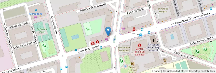 Mapa de ubicacion de VerDental en Spanien, Autonome Gemeinschaft Madrid, Autonome Gemeinschaft Madrid, Área Metropolitana De Madrid Y Corredor Del Henares, Torrejón De Ardoz.