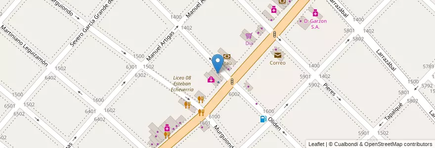 Mapa de ubicacion de Verdi, Mataderos en Argentinië, Ciudad Autónoma De Buenos Aires, Comuna 9, Buenos Aires.