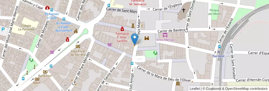 Mapa de ubicacion de Vermutería Don Julio en スペイン, バレンシア州, València / Valencia, L'Horta Oest, Torrent.