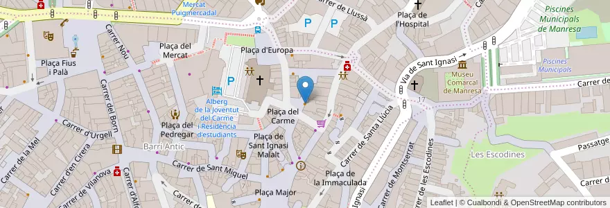 Mapa de ubicacion de Vermuteria Santa Rita en Espagne, Catalogne, Barcelone, Bages, Manresa.