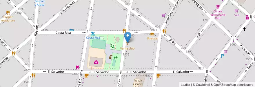 Mapa de ubicacion de Verne club, Palermo en Argentina, Ciudad Autónoma De Buenos Aires, Buenos Aires, Comuna 14.