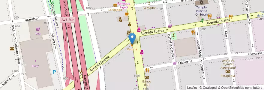 Mapa de ubicacion de Verona, Barracas en آرژانتین, Ciudad Autónoma De Buenos Aires, Comuna 4, Buenos Aires.