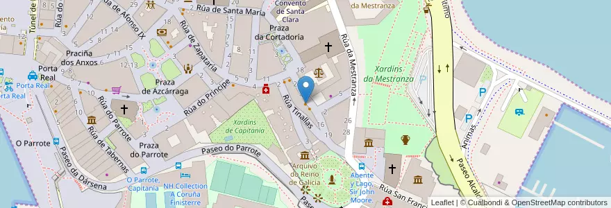 Mapa de ubicacion de Vertebra en Spain, Galicia, A Coruña, A Coruña, A Coruña.