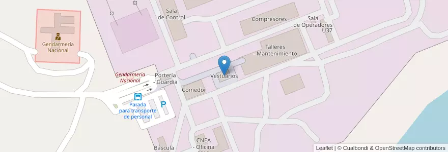Mapa de ubicacion de Vestuarios en Аргентина, Чили, Неукен, Departamento Confluencia, Municipio De Senillosa.