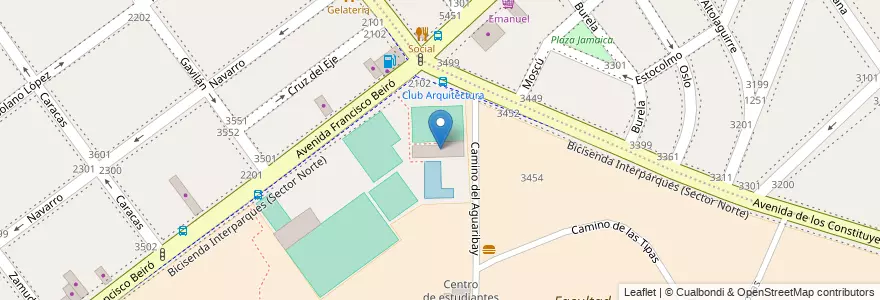 Mapa de ubicacion de Vestuarios, Agronomia en アルゼンチン, Ciudad Autónoma De Buenos Aires, ブエノスアイレス, Comuna 15.