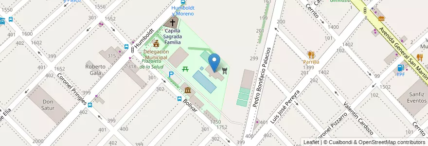 Mapa de ubicacion de Vestuarios Piscina en Argentinië, Buenos Aires, Partido De La Matanza, Ramos Mejía.
